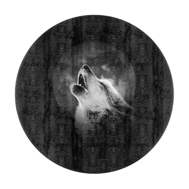 Black & White Howling Varg & Måne (Framsidan)