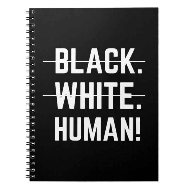 Black White Human Anteckningsbok (Framsidan)