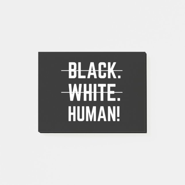 Black White Human Post-it Block (Framsida)