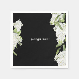 Black White Hydrangeas Möhippa Pappersservett