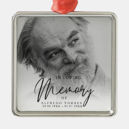 Black & White In Loving Memory Funeral  Julgransprydnad Metall