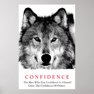 Black White inspirational Confidence Varg Poster