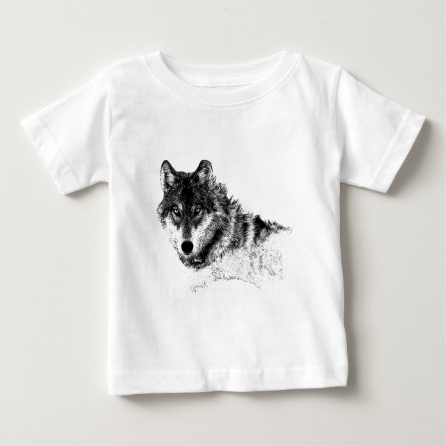 Black White Inspirational Varg Öga Tröja (Framsida)