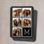 Black White Instagram 5 Photo Collage Monogram Magnet<br><div class="desc">I bakgrunden ingår ett valfritt chevron Mönster - Använda fem fyrkantiga bilder för att skapa en unik och personlig gåva. Eller så kan du behålla hipstervalpen och göra ett trendig till keepy. Om du behöver justera bilder klickar du på verktyg för att anpassa ändringar.</div>