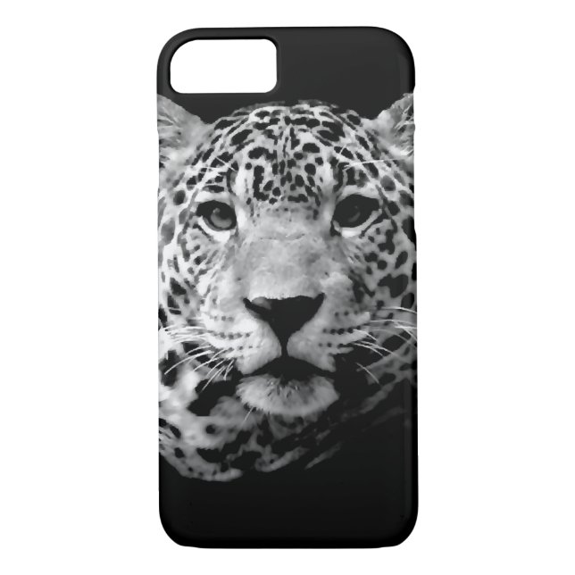 Black & White Jaguar iPhone 7 Fodral Case-Mate iPhone Skal (Baksida)