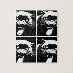 Black & White Jaguar Pussel