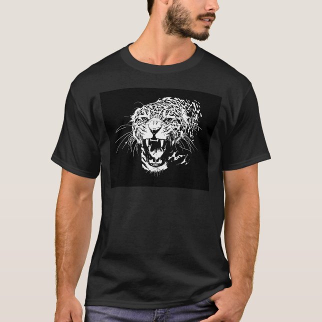 Black & White Jaguar Tee (Framsida)