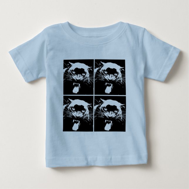 Black & White Jaguar Tee Shirt (Framsida)