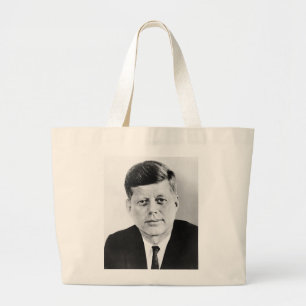 Black & White JFK John F. Kennedy Jumbo Tygkasse