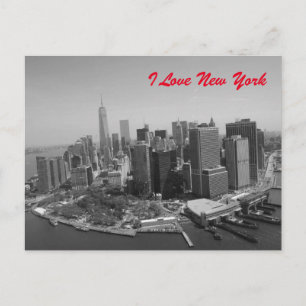Black White Kärlek New York City Vykort
