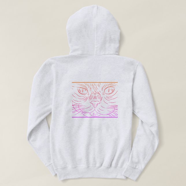 Black@White Katt för kvinna T Shirt (Design baksida)