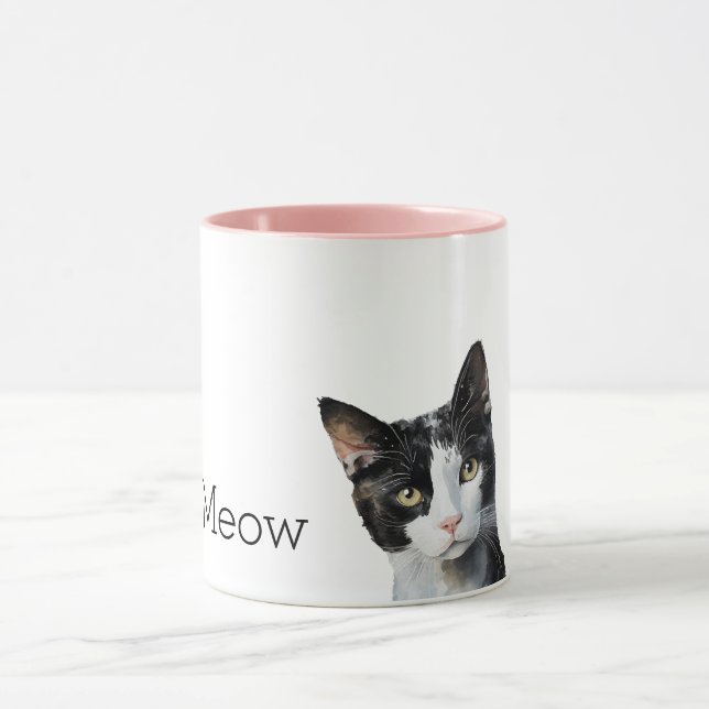 Black White Kattunge Mugg (Center)