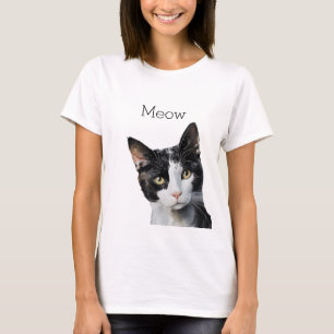 Black White Kattunge T Shirt