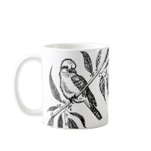 Black & White Kookaburra på Gren Teckning