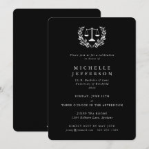 Black+White Law Qualifications Laurel Wand