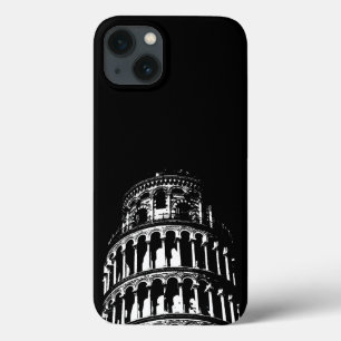Black White Leaning Torn i Pisa Italien