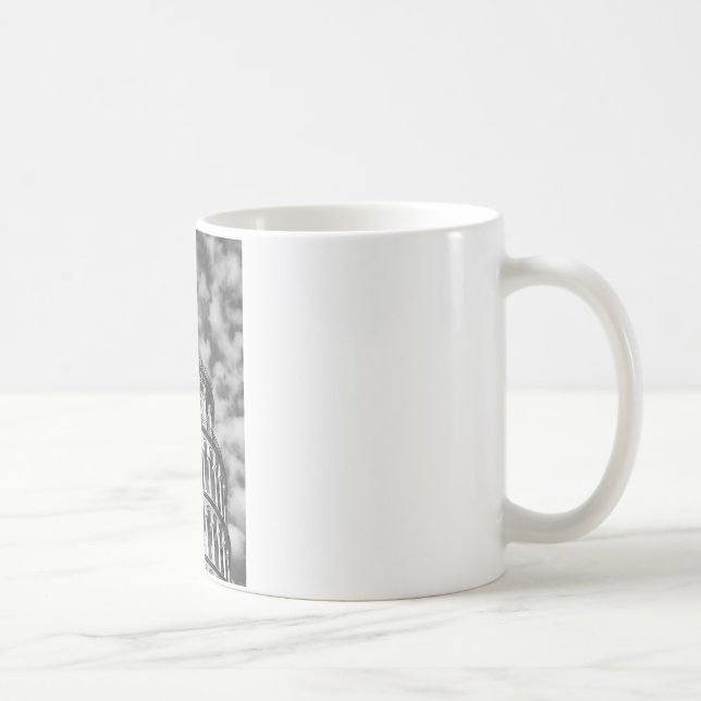 Black White Leaning Torn i Pisa Italien Kaffemugg (Höger)