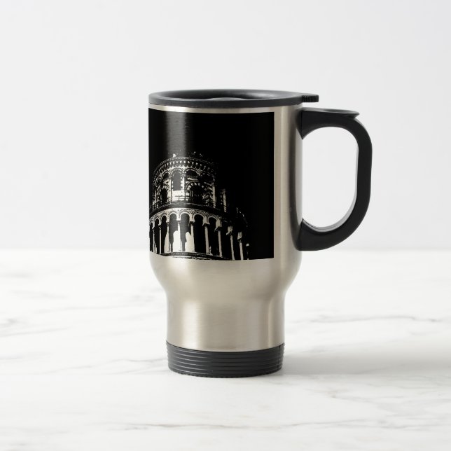 Black White Leaning Torn i Pisa Italien Resemugg (Höger)