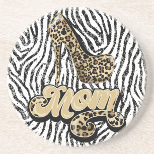 Black White Leopard Print Underlägg