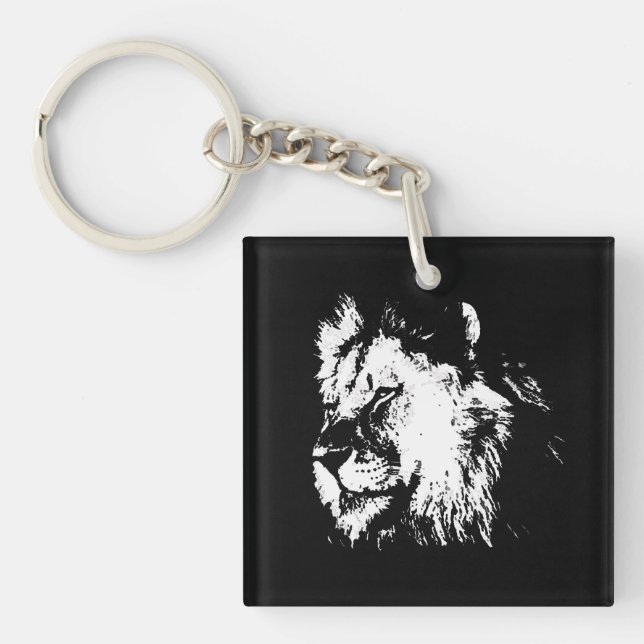 Black White Lion - Animal Pop Art (Framsidan)