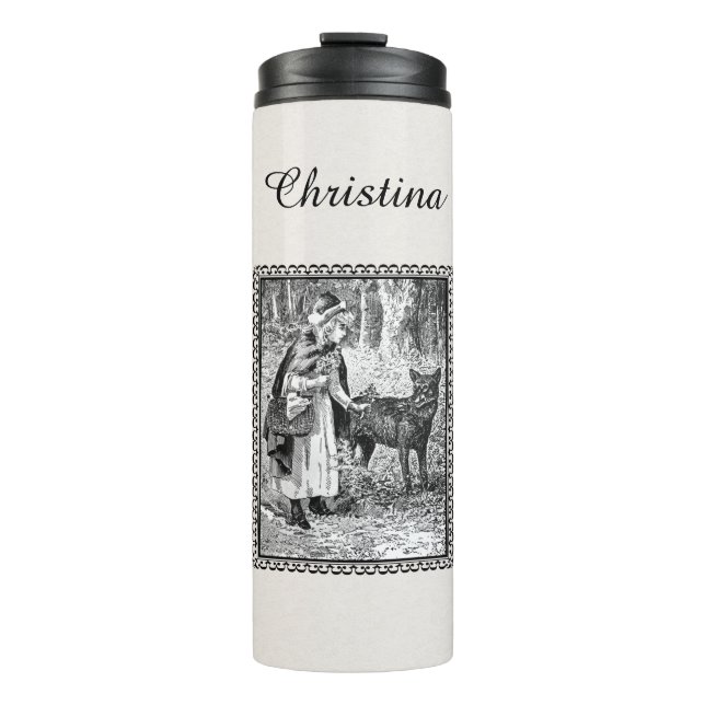 Black White Little Red Riding Huva Basket Varg (Framsida)