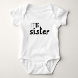 Black & White Little Sister Typography T-shirt