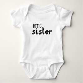 Black & White Little Sister Typography Tröja