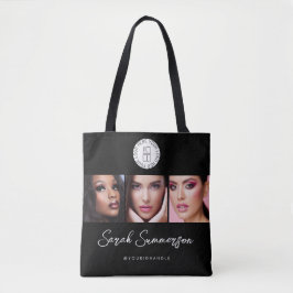 Black White Logo 3 Photo Makeup Studio Tygkasse