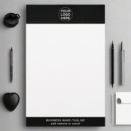 Black & White Logotyp l Promotional Corporate Bran Brevpapper