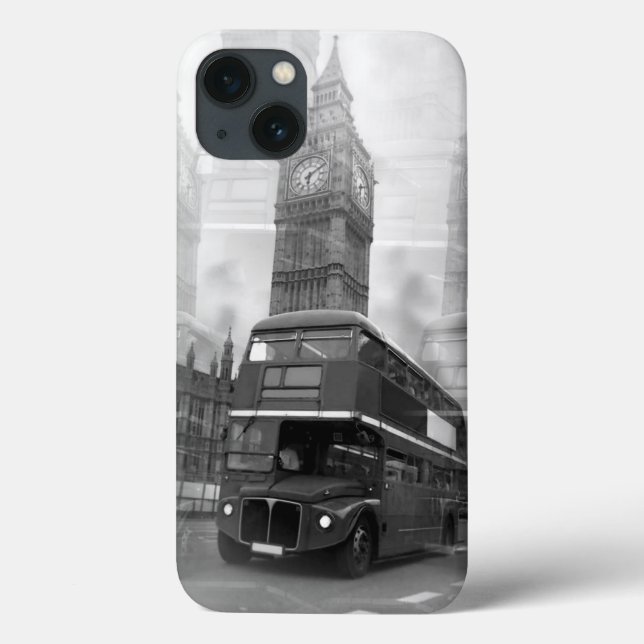 Black White London Buss Big Ben (Baksida)