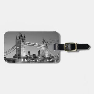 Black White London Torn Bridge Bagagebricka