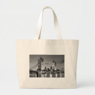 Black White London Torn Bridge Jumbo Tygkasse