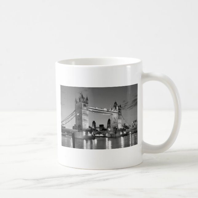 Black White London Torn Bridge Kaffemugg (Höger)