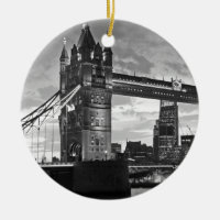 Black White London Torn Bridge UK Travel