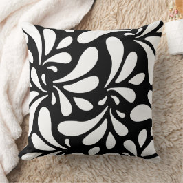 Black & White Löv Art Mönster Kudde