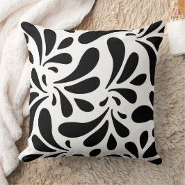 Black & White Löv Art Mönster Kudde