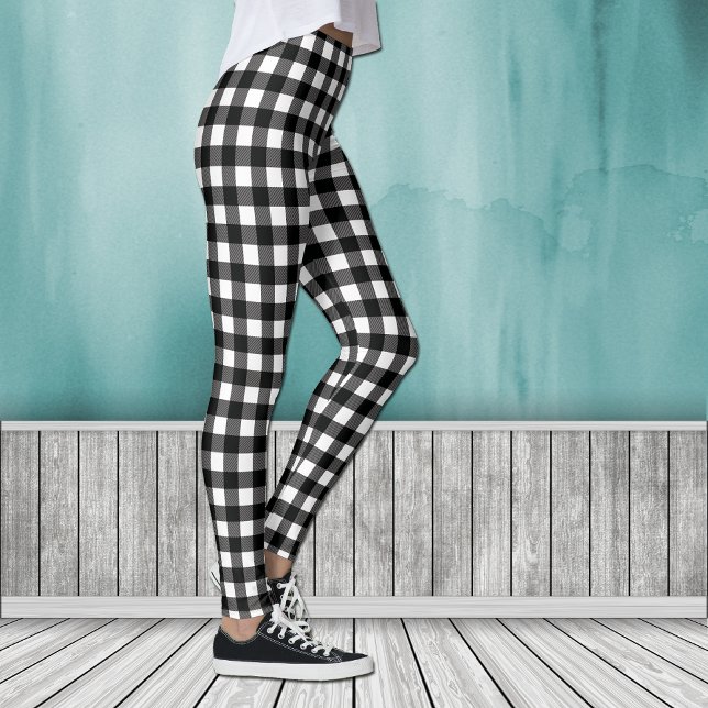 Black White Lumberjack Buffalo Play Leggings (Skapare uppladdad)