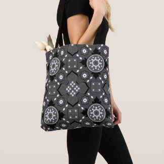 "Black & White Magic Oriental Matta Mönster" Tygkasse