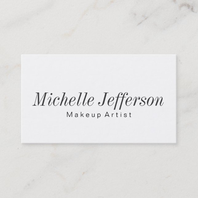 Black White Makeup Artist Affärskort Visitkort (Framsida)