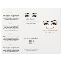 Black White Makeup Lash Esthetician SPA Brochure