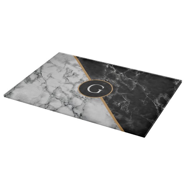 Black White Marble CEG Board Personlig Gift (Hörn)
