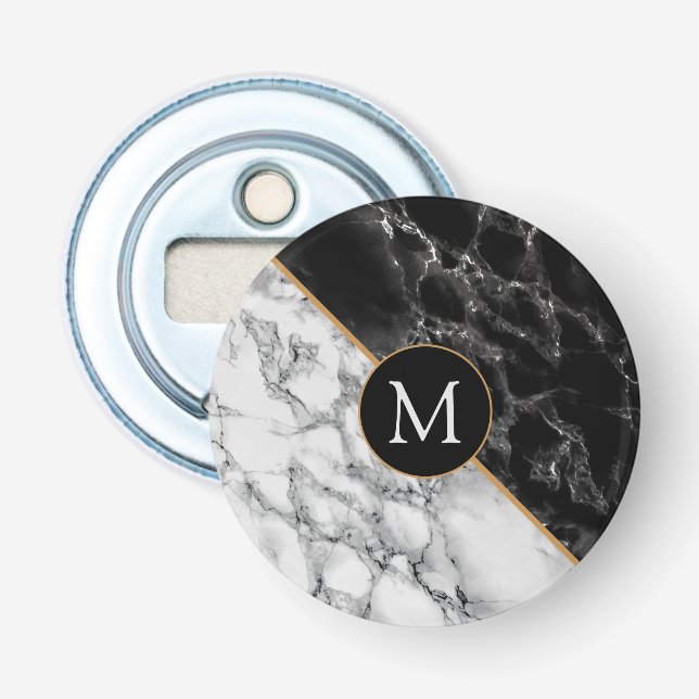 Black White Marble Flaska-öppnare Brev Flasköppnare (Framsidan)