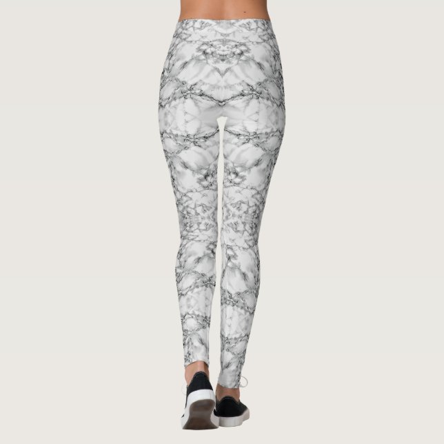 Black White Marble Leggings (Baksida)