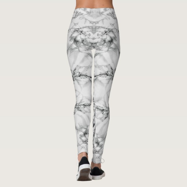 Black White Marble Leggings (Baksida)