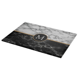 Black White Marble Stone Din Brev CEG-skärva