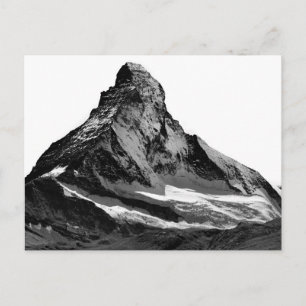 Black & White Matterhorn North Ansikte Vykort