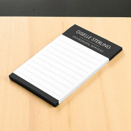 Black White Minimal Professional Modern Business Post-it Block