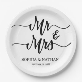Black & White Minimalist Wedding Favor Modern Text