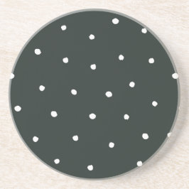 Black & White Modern Farmhouse Polka Dot Pattern Underlägg