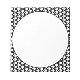 Black White Modern Geometric Art Deco Anteckningsblock